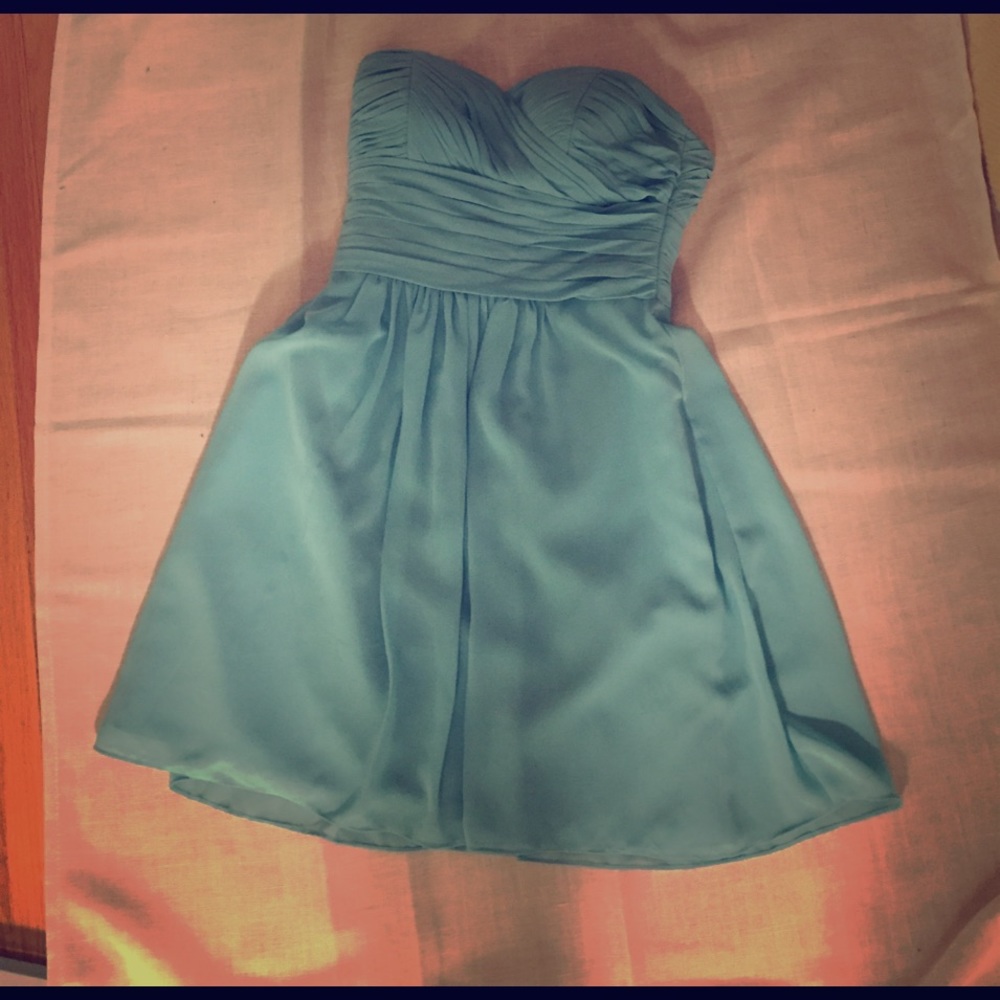 Strapless Teal Dress