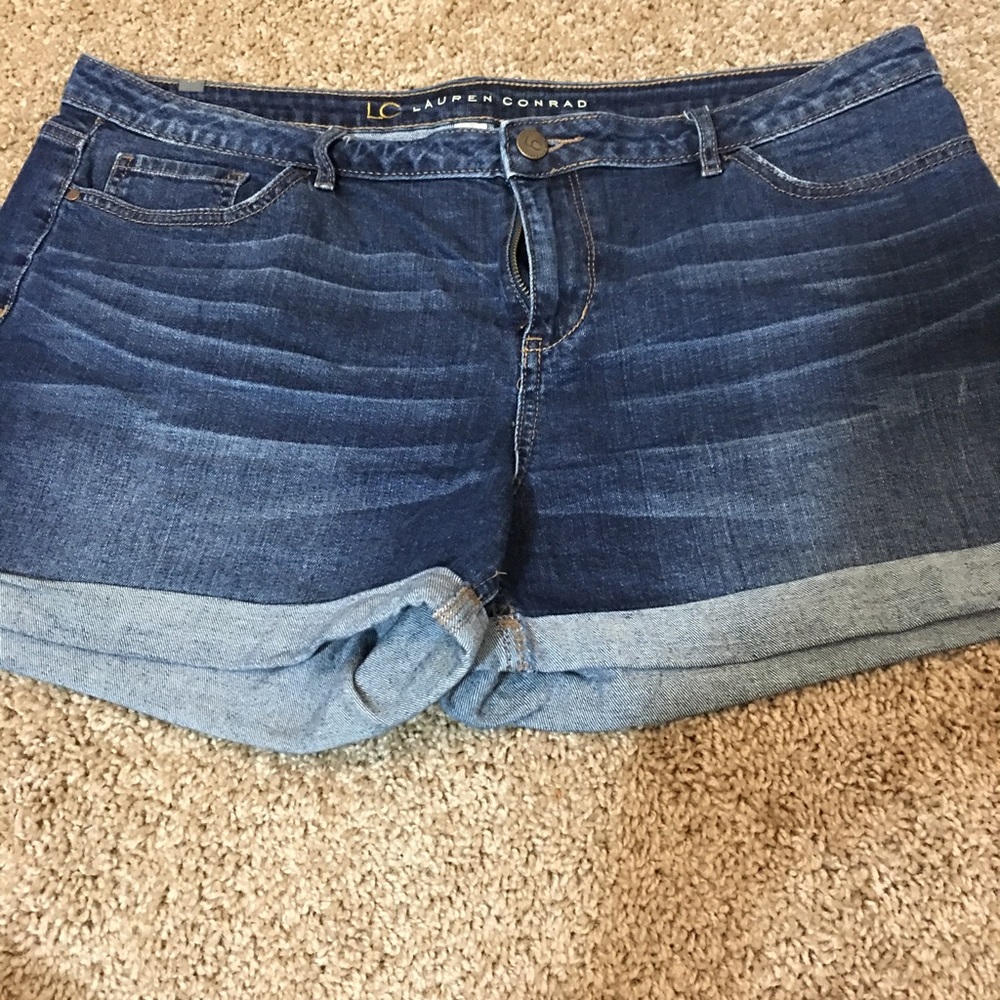 LC Lauren Conrad Cuffed Jean Shorts