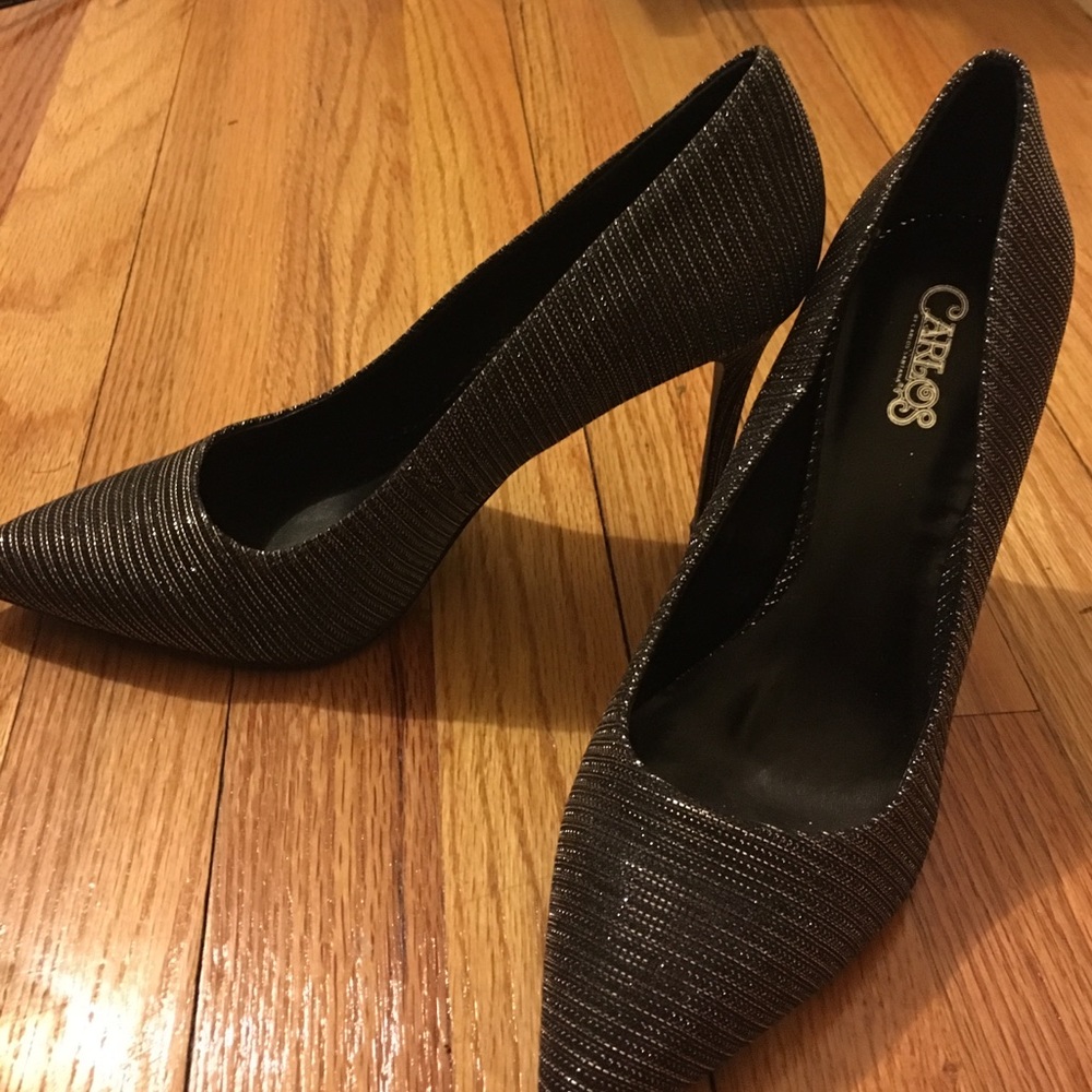 Carlos Santana Black Silver Heels