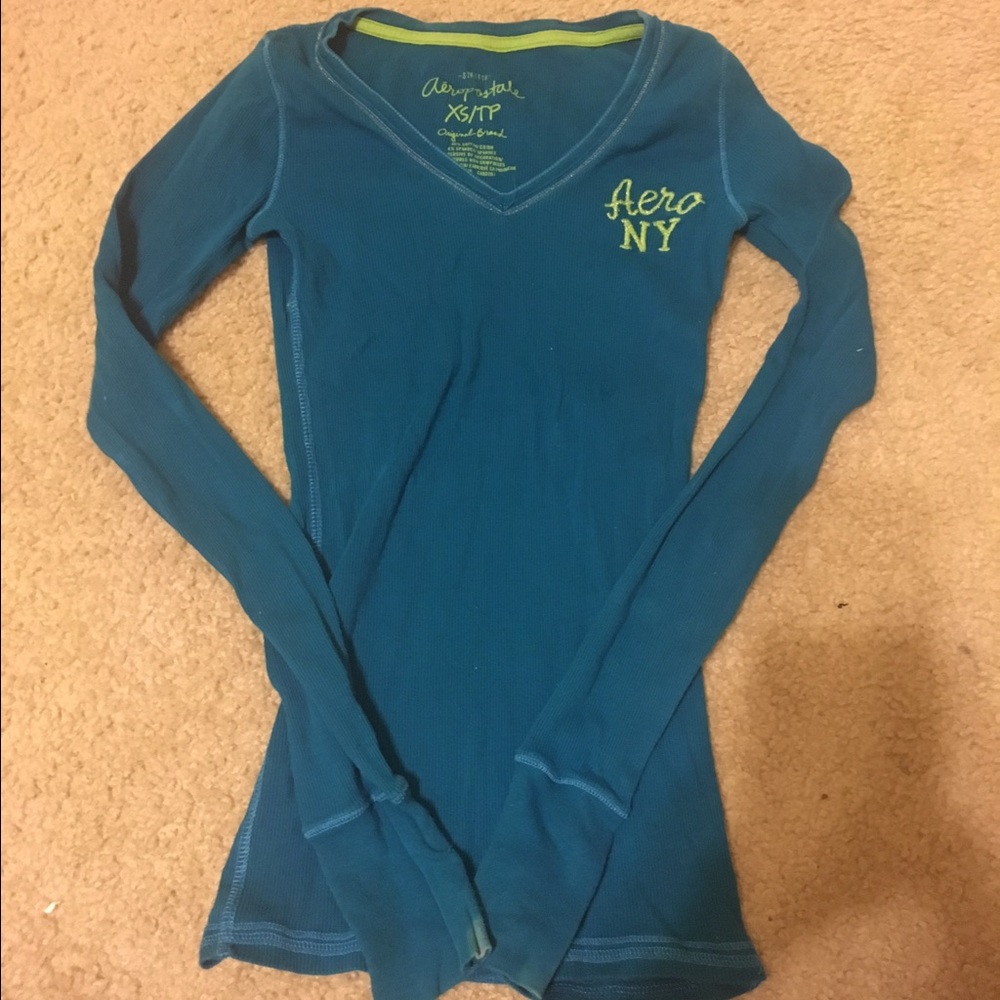 Blue and Green Aeropostale shirt
