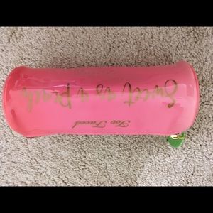 Too Faced limited edition peach makeup bag