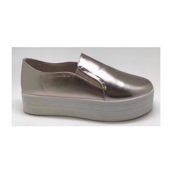 Shoes - 🎉SALE FOR ONE HOUR🎉 Champagne platform slip on!
