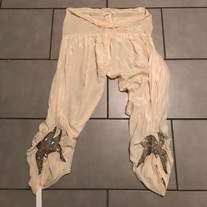 Silk vintage beaded harem pants