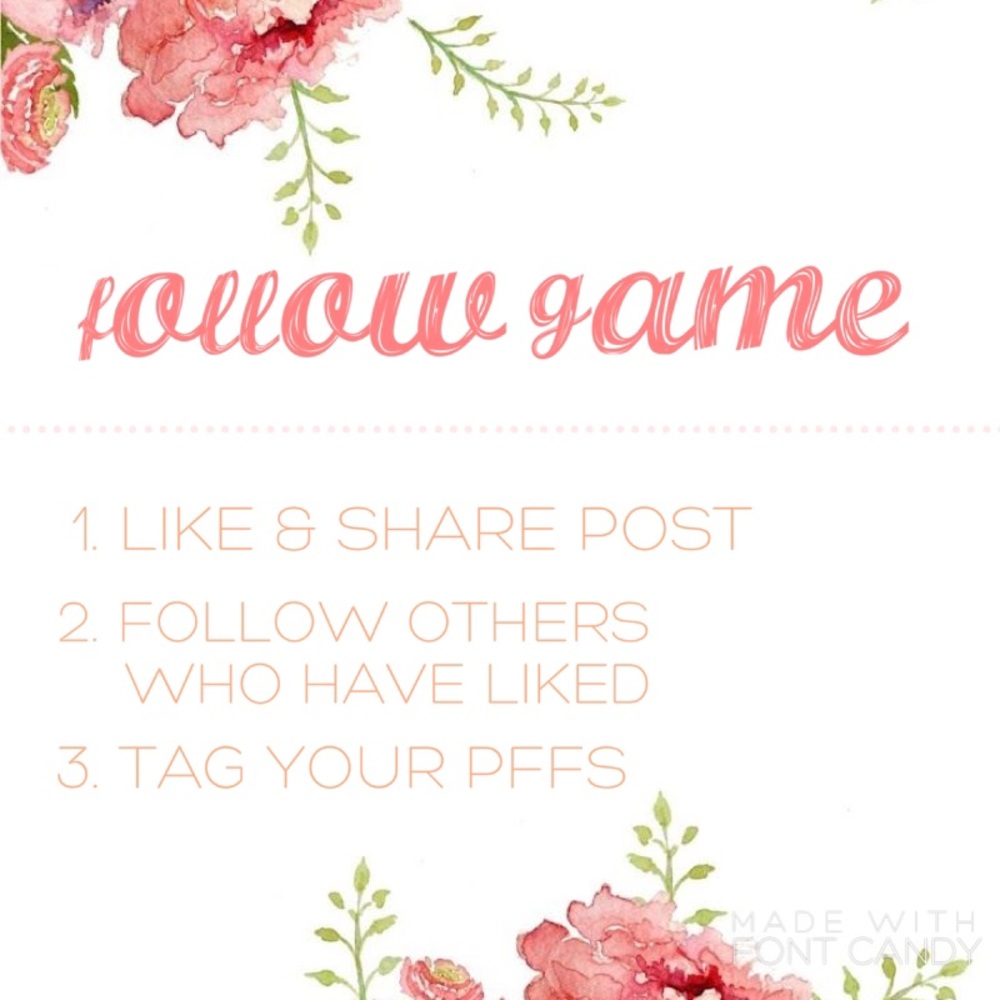 My first follow game! 🌺