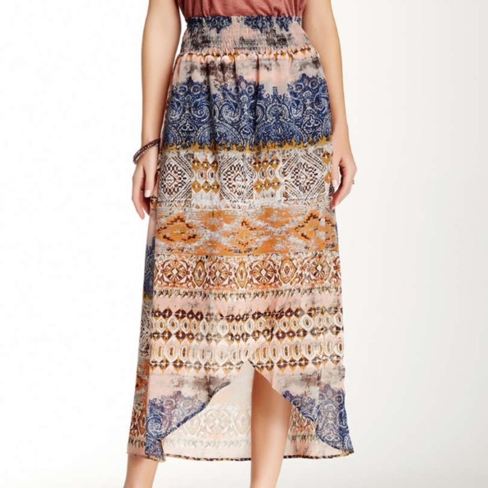 Angie high low wrap skirt with slip
