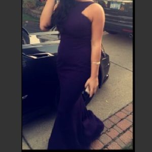 JOVANI EGGPLANT DRESS