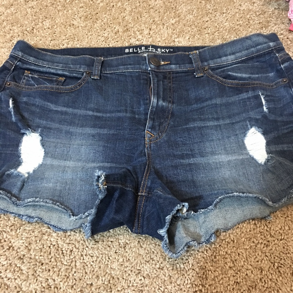 Distressed Boyfriend Jean Shorts