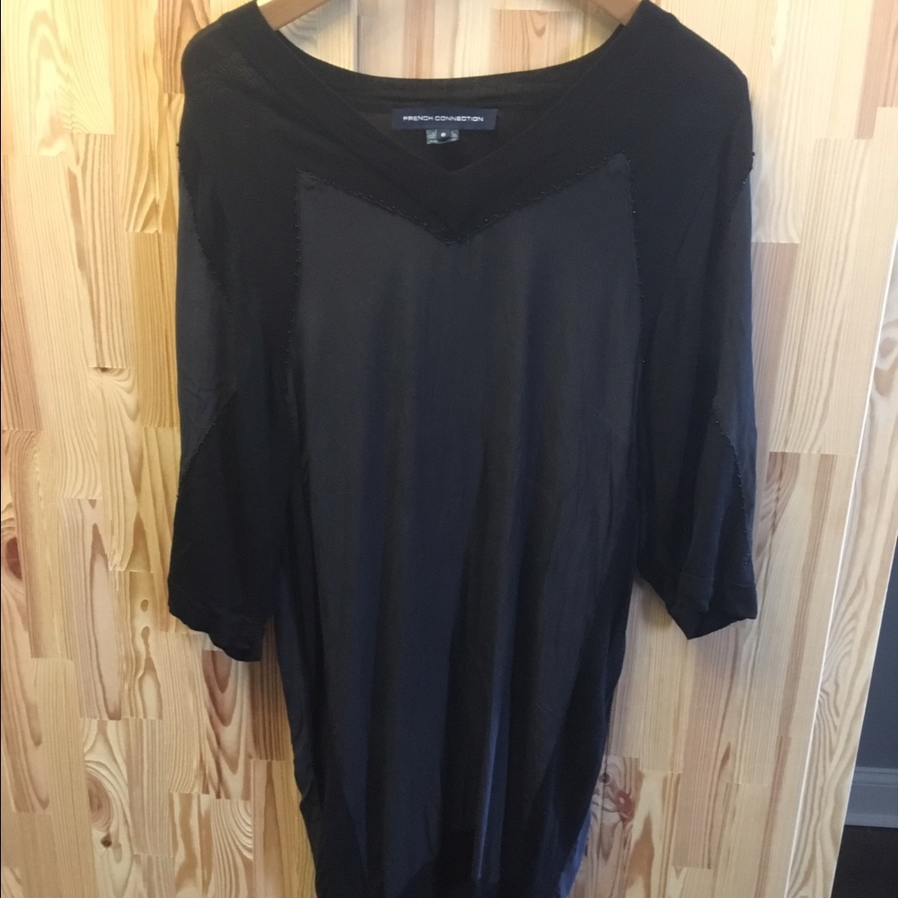 French Connection silk embellished dolman dress