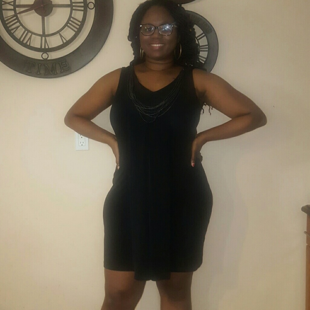 Black Dress W/ Removable Necklace