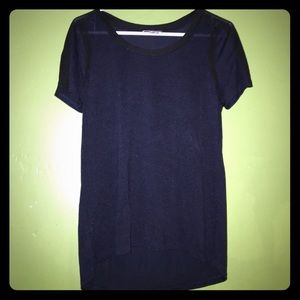 Navy/black see through tee shirt
