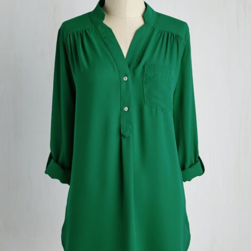 ModCloth Pam Breeze-ly Tunic in Green