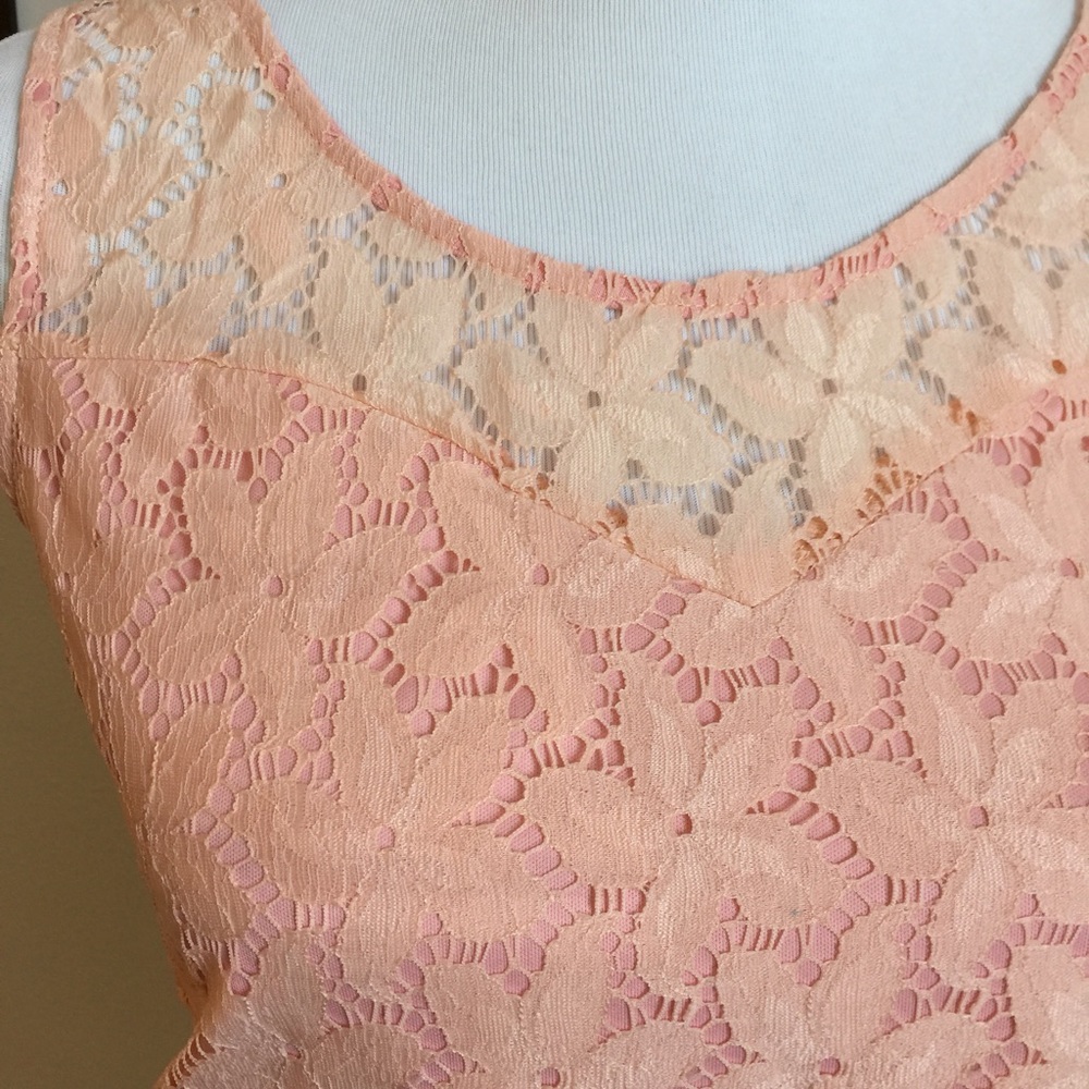 Gorgeous Lace Romper in Peach color - Picture 4 of 4