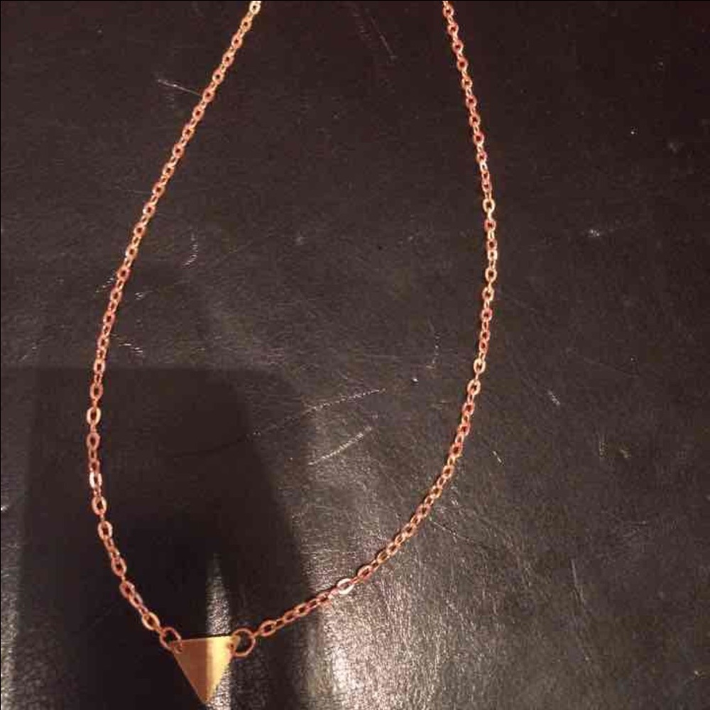 gold triangle necklace