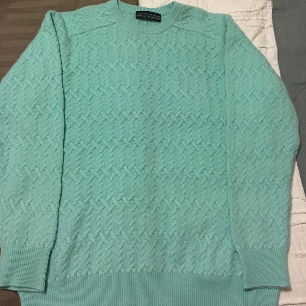 Robert Trent Jones Men's Cashmere Sweater-Mint (L)