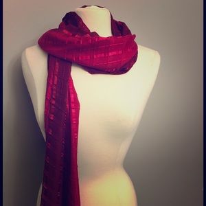 Coldwater Creek Striped Pleated Scarf
