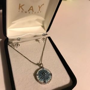Full matching earring and necklace set from Kay!