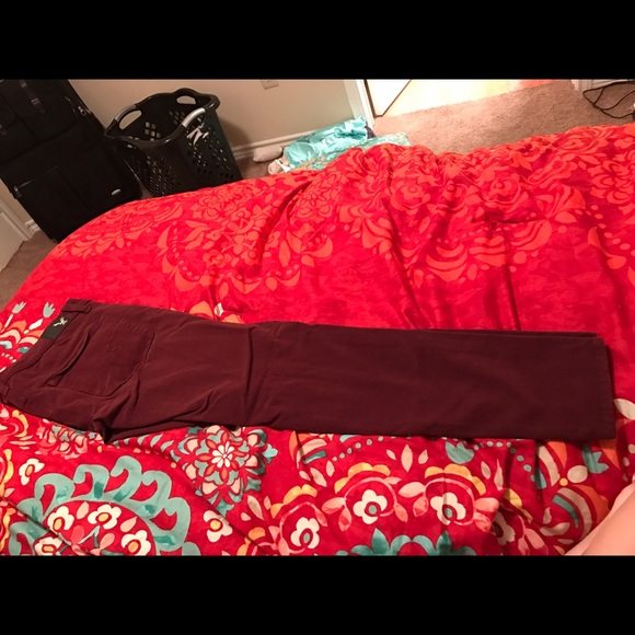 American Eagle maroon sateen jeggings - Picture 1 of 1