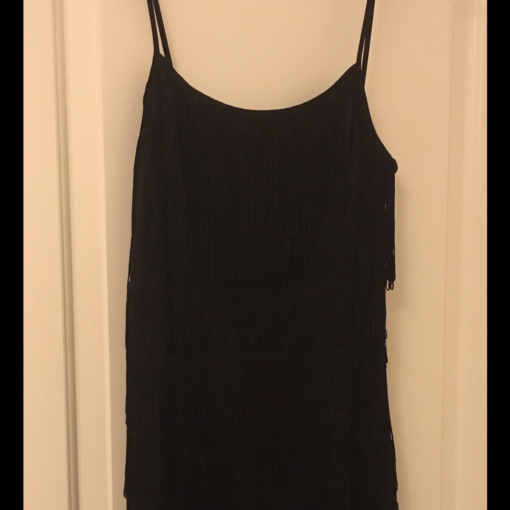 Black fringe dress, H&M