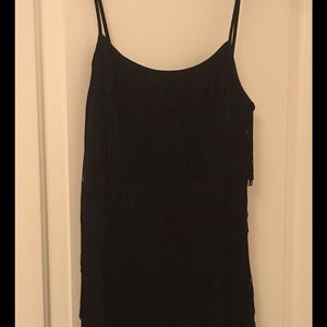 Black fringe dress, H&M