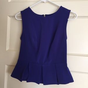 Blue peplum tank