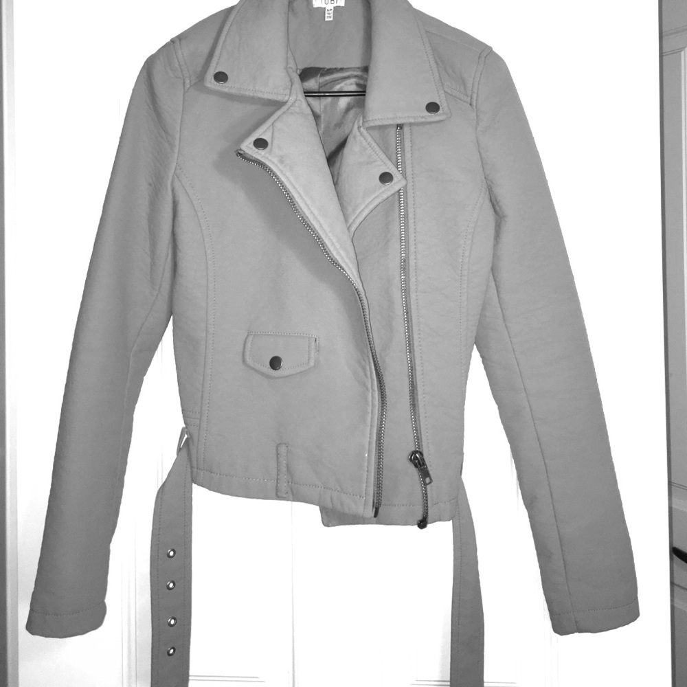 Tobi Light Grey Biker Jacket