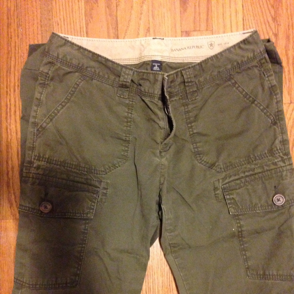 Banana republic.Small white stain on back pocket.