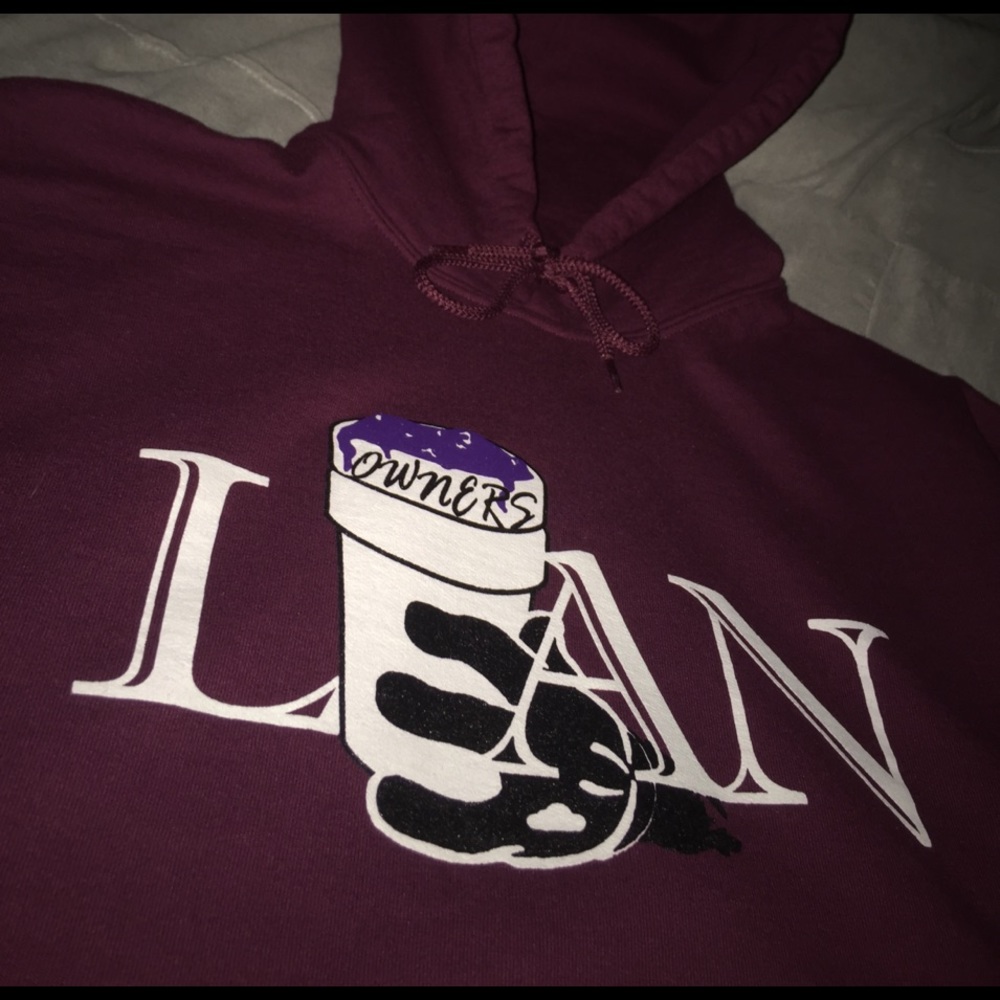 Owners Brand "lean" hoodie (maroon) 🍷