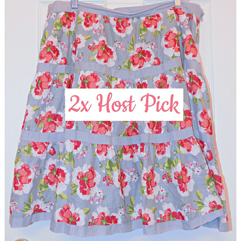 ⚡SALE 2x HP! Cute Gray Floral Skirt