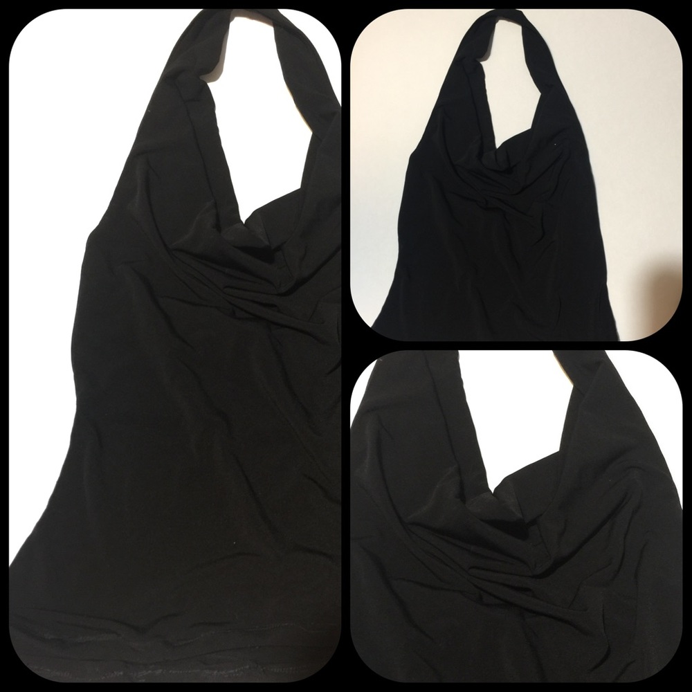 Black halter top