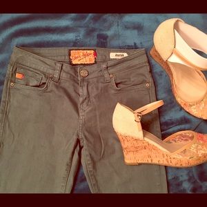 Dear John Denim Dusty Green/Blue Crops