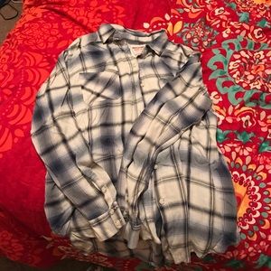 Blue/white flannel