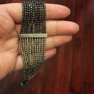 Silver beaded bracelet