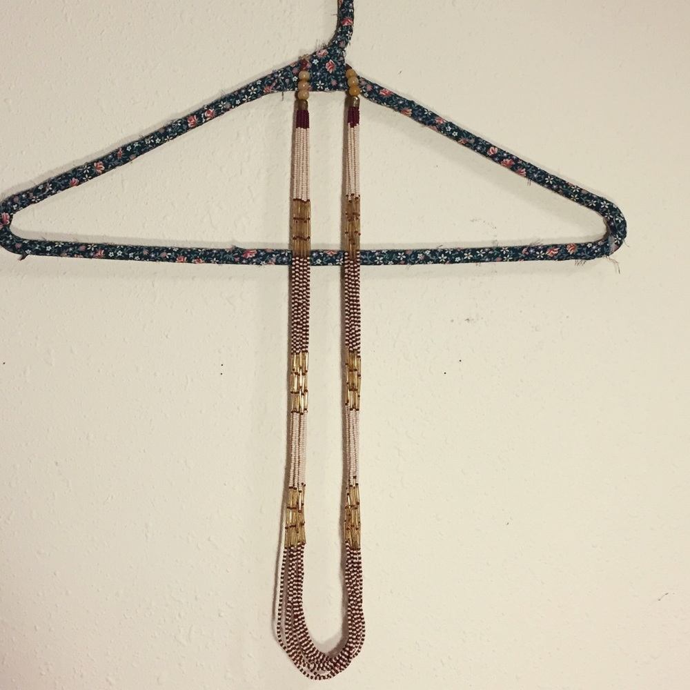 Anthropologie boho beaded necklace