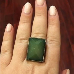 Rectangular turquoise ring