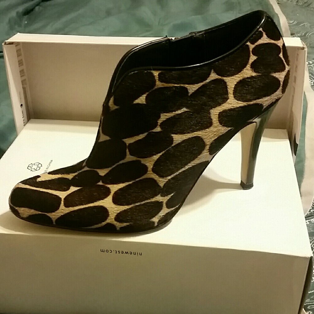 Nine west pony hair booties