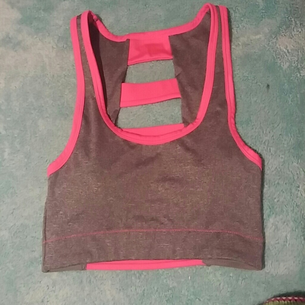 Joe boxer padded sports bra strappy cage back