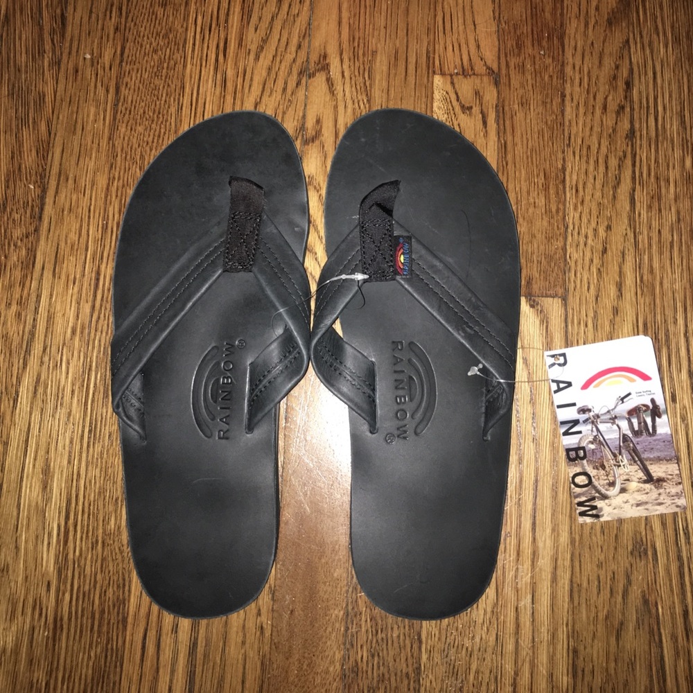 black rainbow sandals Brand New