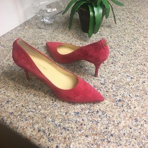 Red suede heels ✨🌟