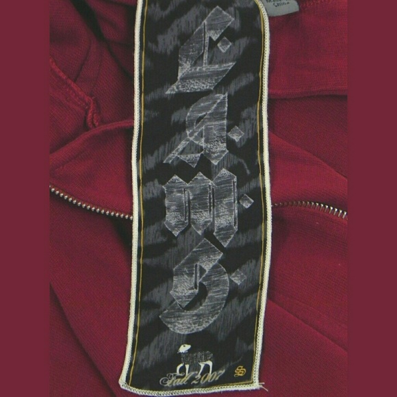 L.A.M.B. Hooded Flutter Sleeve Top Terry Cotton - Picture 7 of 8