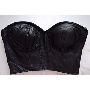 Leather bustier