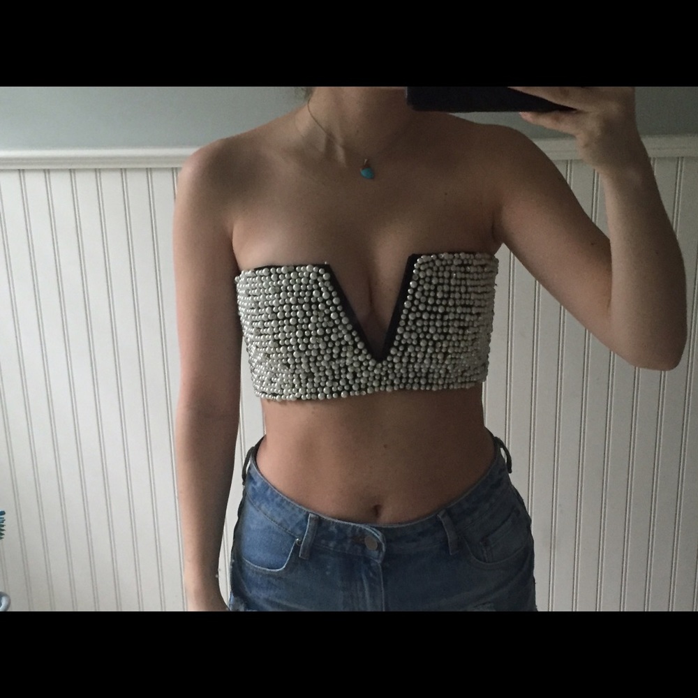 LF Brand Embellished Bandeau Top