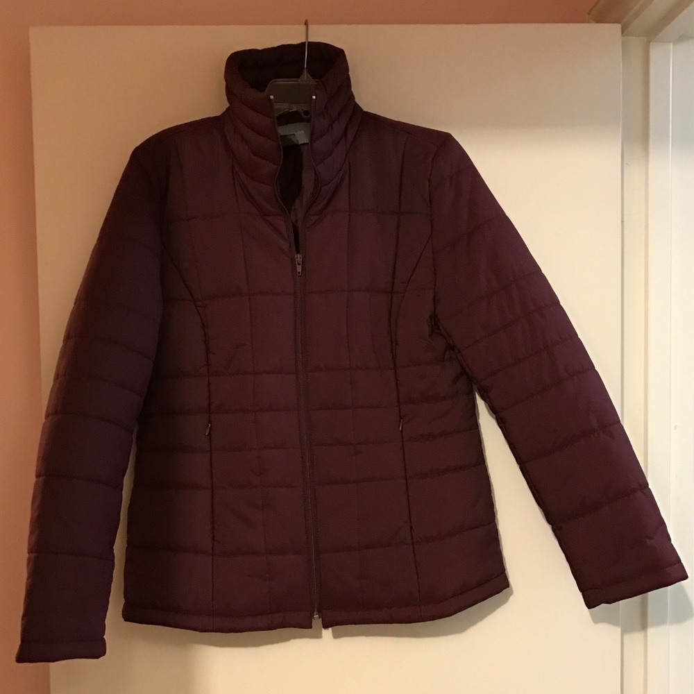 ANN TAYLOR Burgundy Puff Jacket