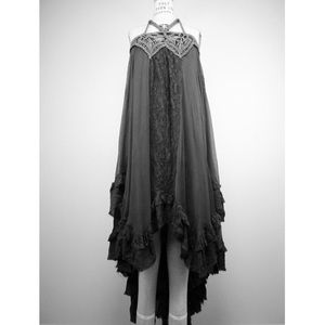 Free People Chiffon Dress with macrame detail