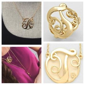 Monogram Initial Bracelet "T" , G, NWT