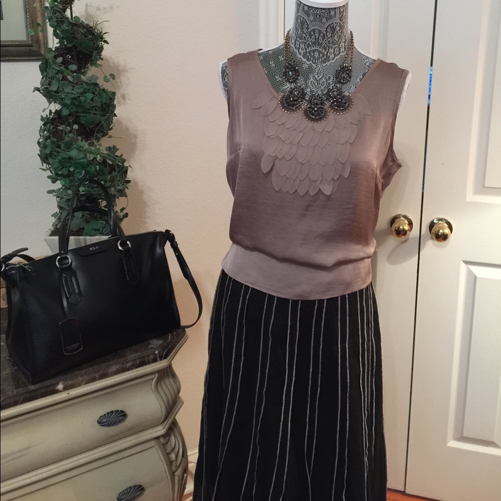 💥PRICE DROP💥 Carol Little pleated black skirt.