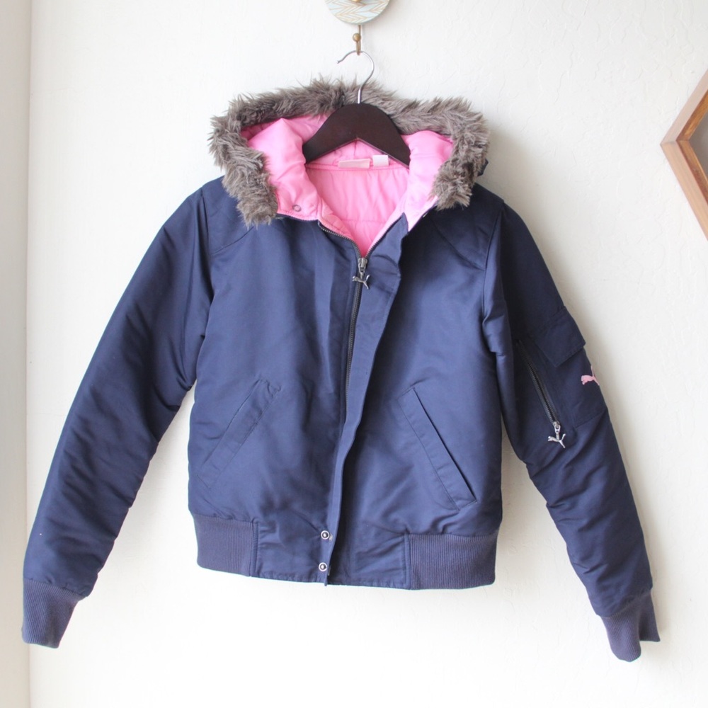 Puma Navy/Pink Puff Jacket