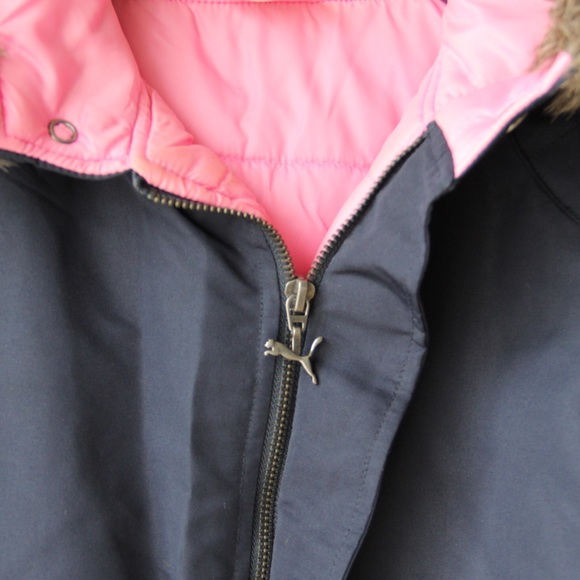 Puma Navy/Pink Puff Jacket - Picture 2 of 4