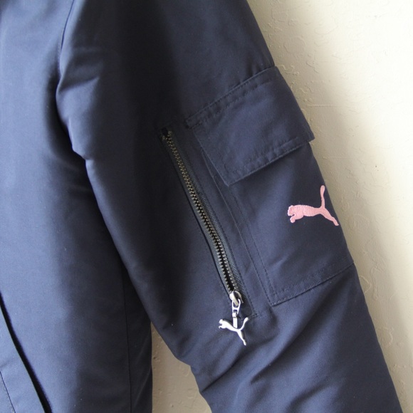 Puma Navy/Pink Puff Jacket - Picture 3 of 4