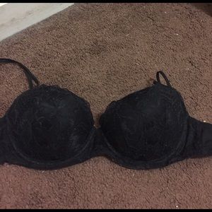 PINK black lace bra