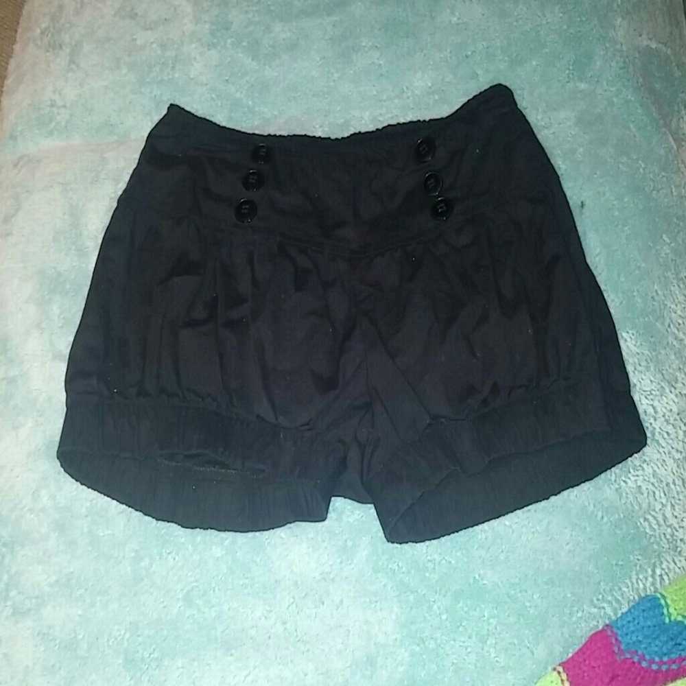 Dots brand black button shorts